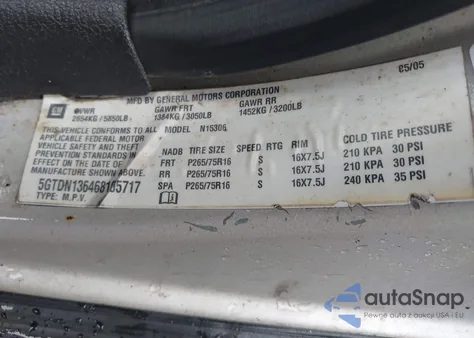 2006 Hummer H3 Suv из США, поврежденный, VIN 5GTDN136468105717